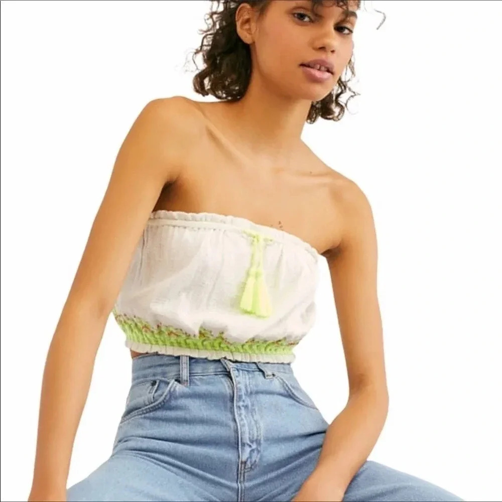 Free People No More Tiers Tube Top Bandeau Shirt S